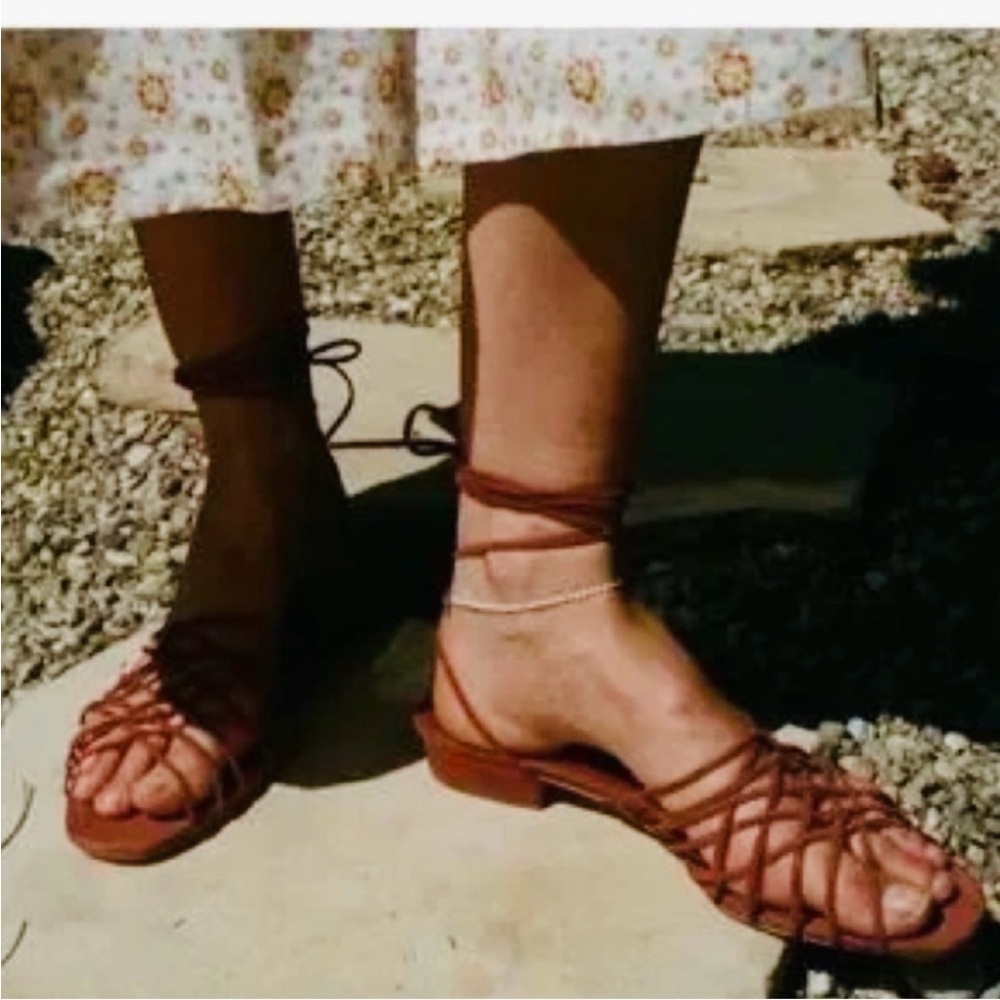 Doen Casimira sandals in red leather NEW - Picture 3 of 10